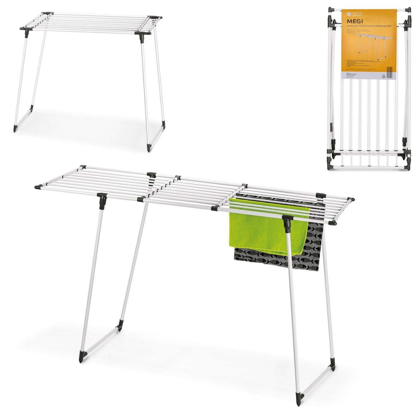 Balcony garden laundry dryer 105.5-187.5 cm EAN (GTIN) 5903313424943