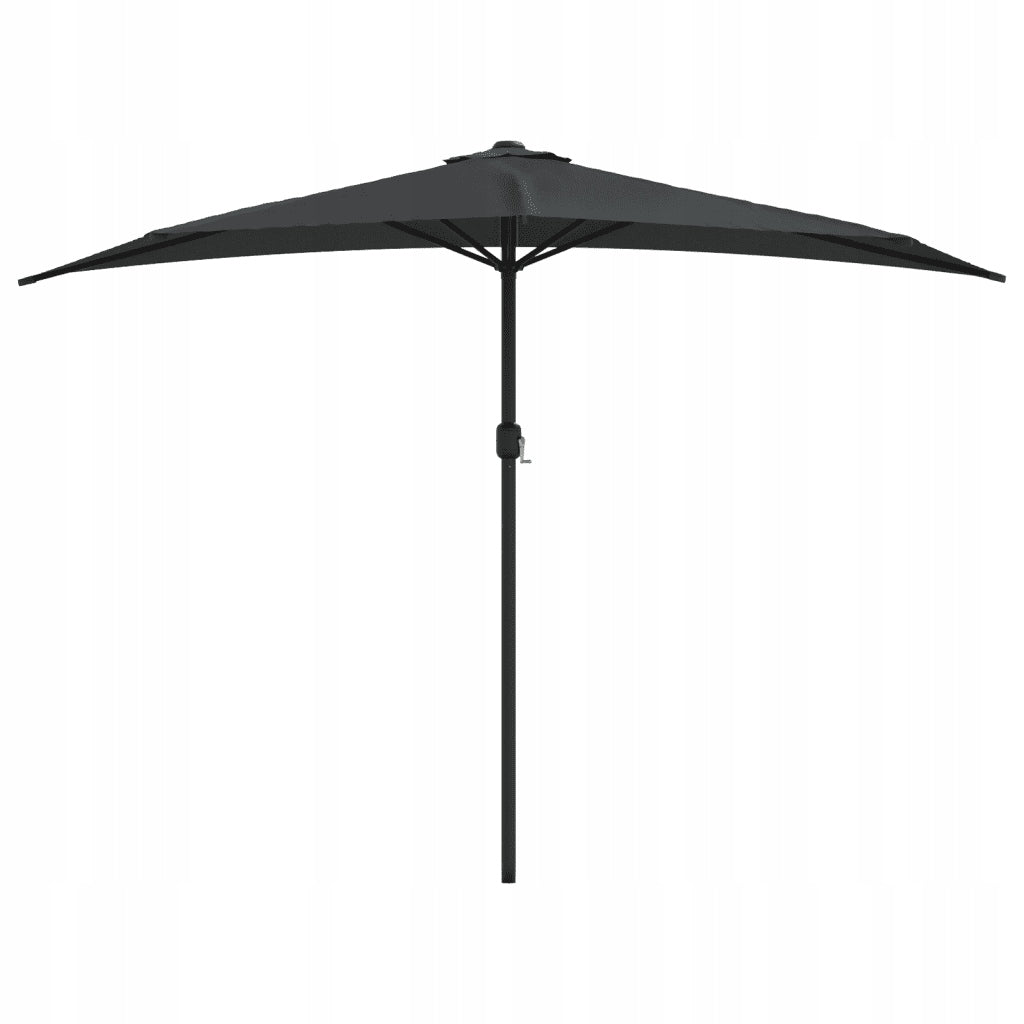 Balcony half-umbrella on aluminium post, 300x155cm, anthracite Diameter/width 300 cm