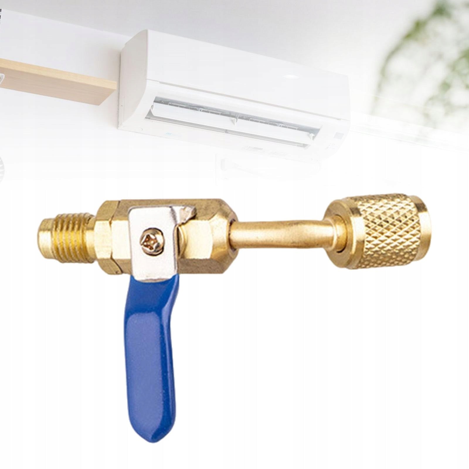 Ball Valve Adapter Connector Air Conditioning 1/4 Male Adapter Length 10 cm