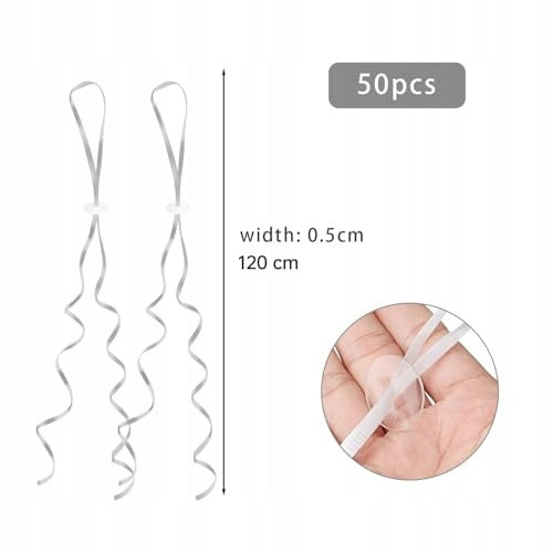Balloon clasps helium 50 pcs white string tape decoration for birthday Cylinder capacity 1 m3