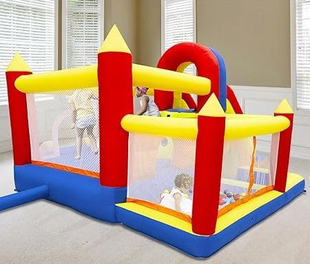 Ballsea Inflatable Castle XXL - blower, slide, tunnel and wall 3-8 years Manufacturer code KTQCHT