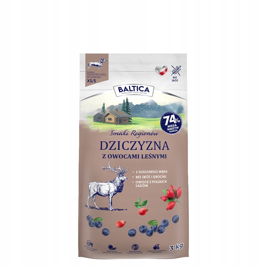 Baltica Flavors of the Regions Dry Food venison with forest fruit XS/S 3kg