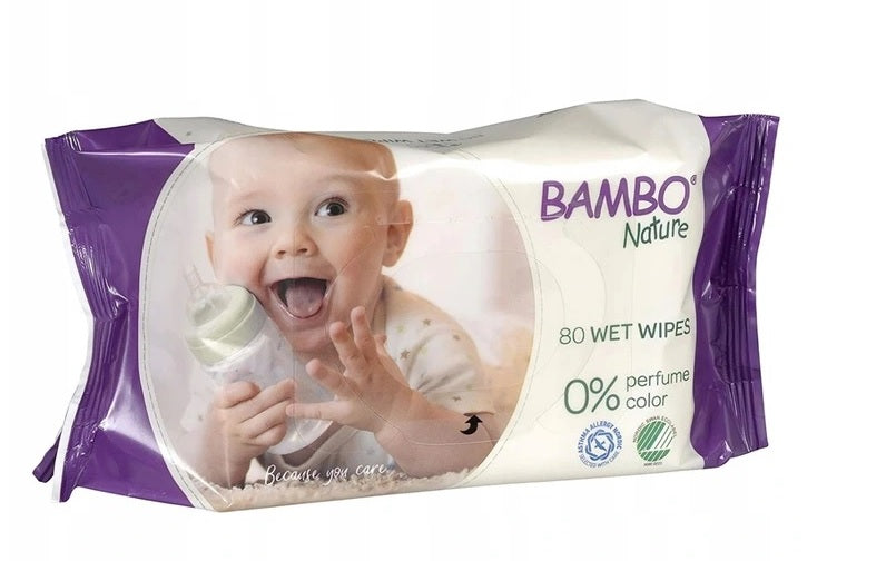 Bambo Nature Bambo wet wipes 1 x 80 pcs. Manufacturer code CHUSTECZKI WILGOTNE BAMBO 15X20 A'80