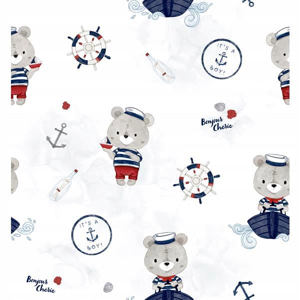 Bamboo Cotton Reusable Diaper 1pcs 70x70 cm Sailor Brand Bonjour Cherie