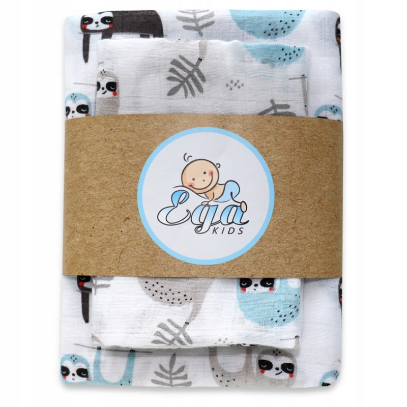 Bamboo Diaper SET OF 2: 60x60 and 120x120 Bamboo Swaddle