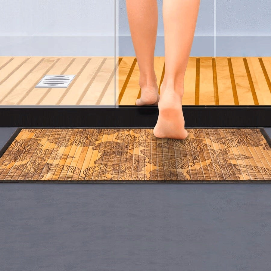 Bamboo Rug Anti-Slip Bathroom Mat Natural Pad 50x80 Packaging status original