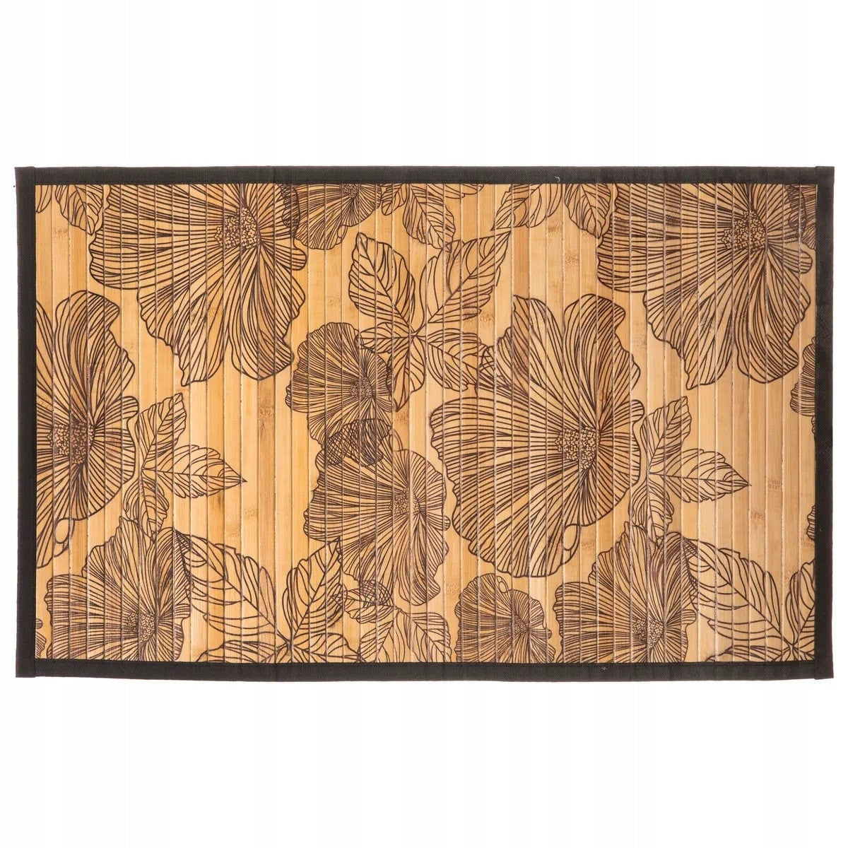 Bamboo Rug Anti-Slip Bathroom Mat Natural Pad 50x80