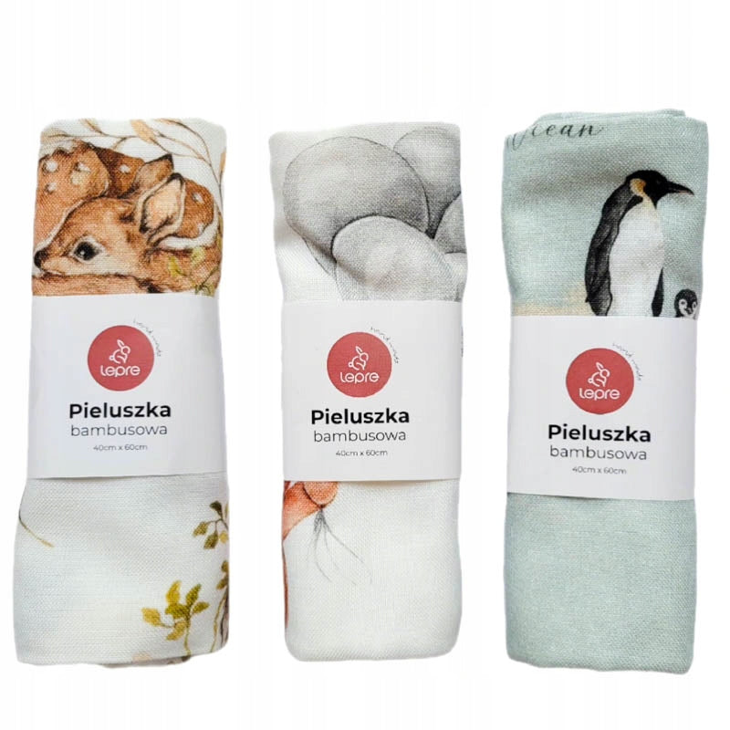 Bamboo diapers 40x60 - 3 pcs. 100% bamboo - Lepre
