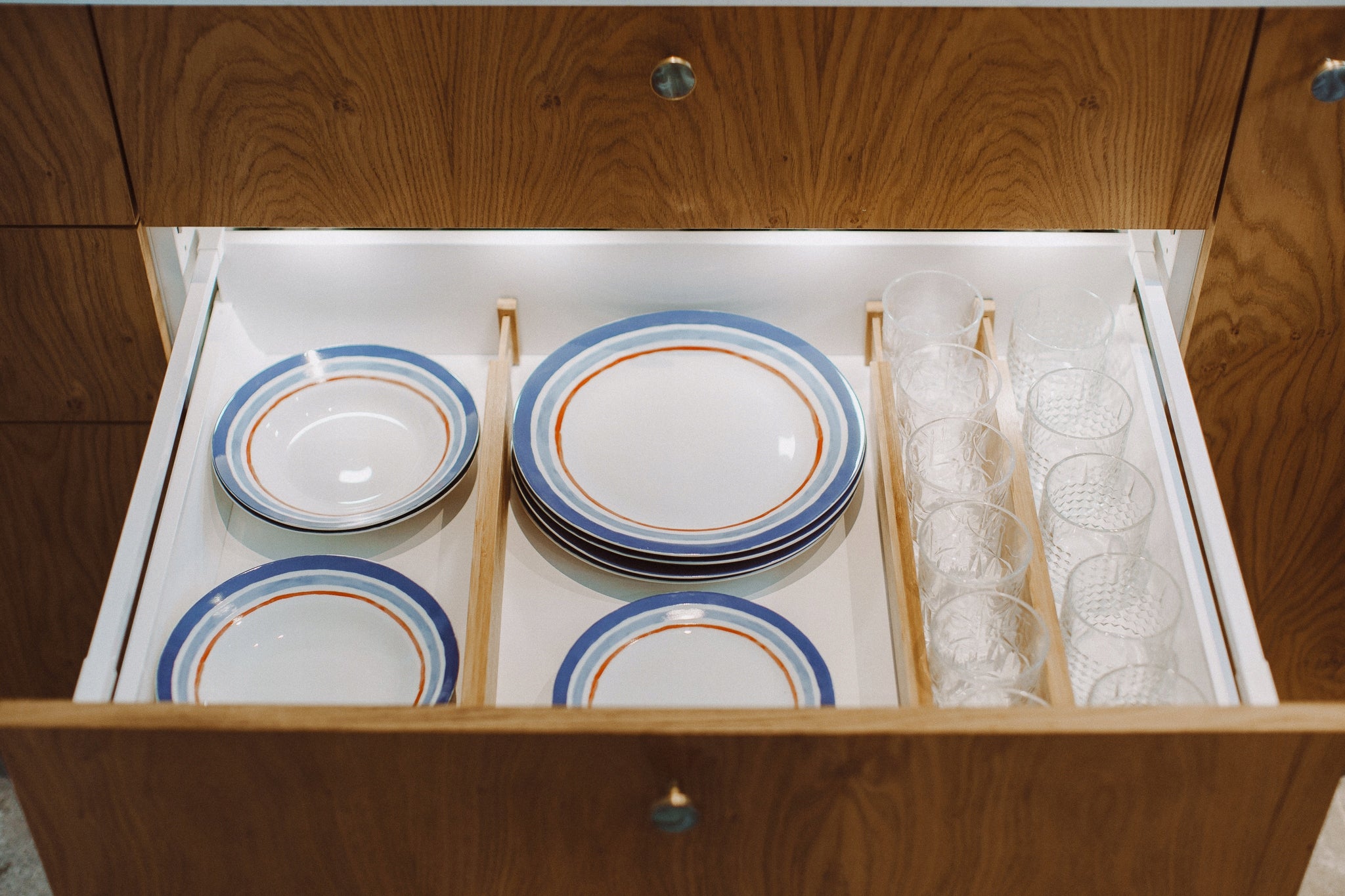 Bamboo dividers for drawers ORGANIZERS 44-56 cm, 4-pack. Manufacturer code X0013W0VYR
