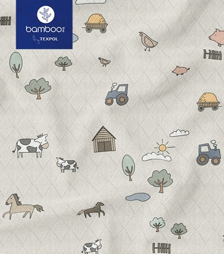 Bamboo muslin diaper RANCHO 75x75cm Packaging status original