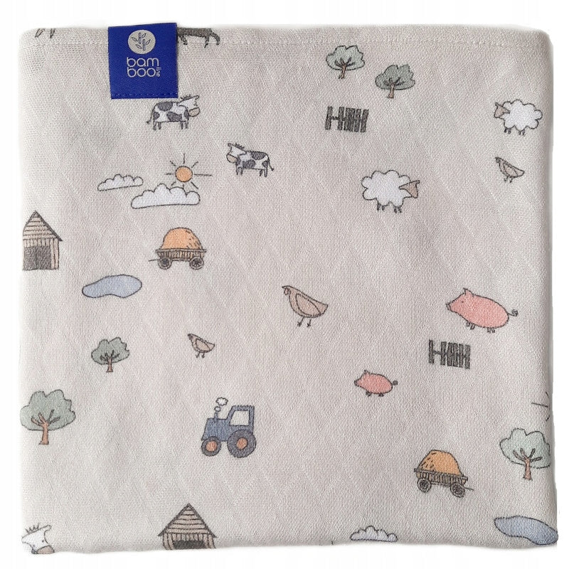 Bamboo muslin diaper RANCHO 75x75cm