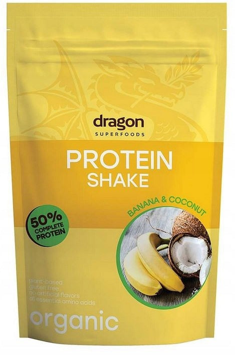 Banana and coconut protein shake, 50% protein with amino acids, with erythritol,