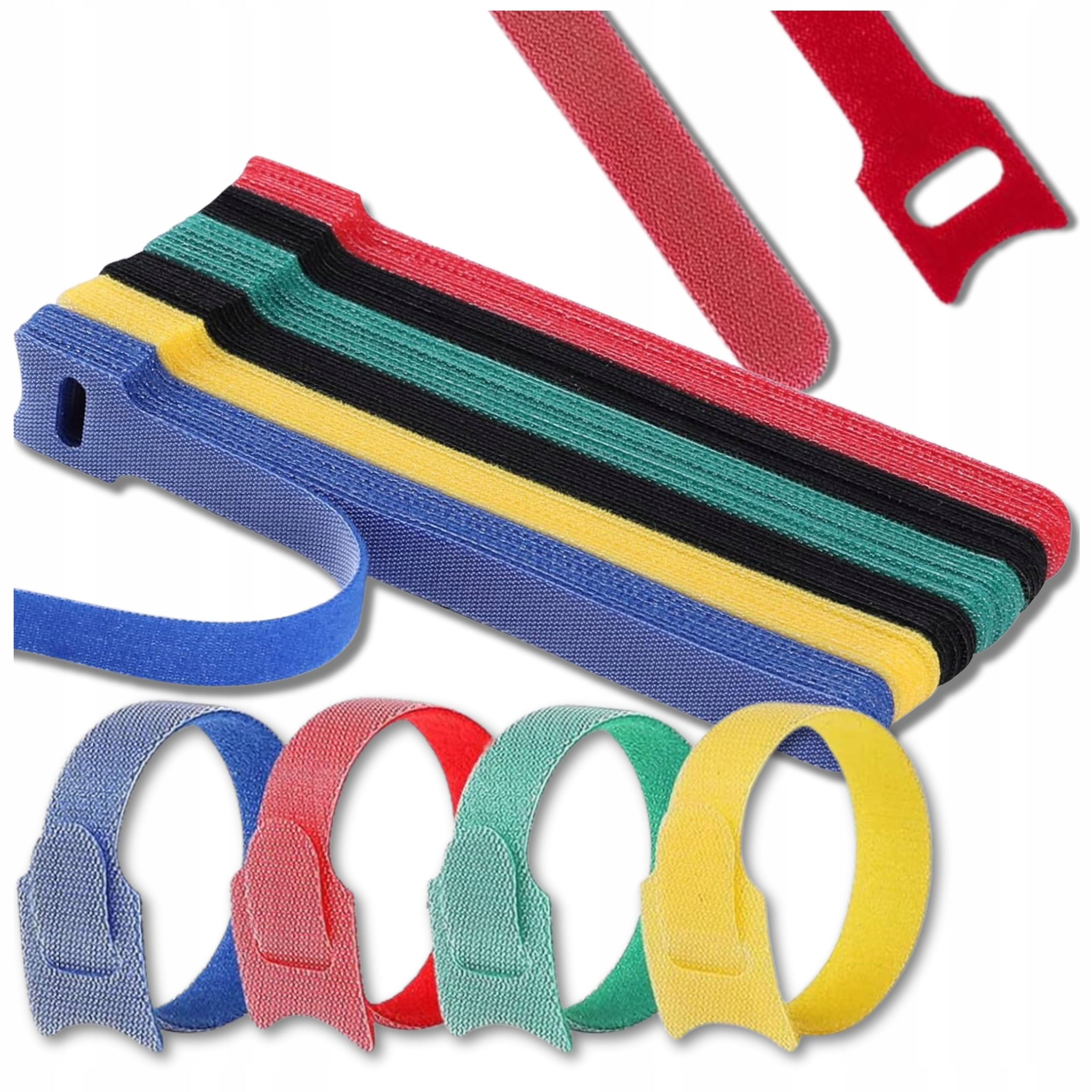 Band Cable Masker 100pcs Masking Cover Colorful Velcro Tape Brand no brand