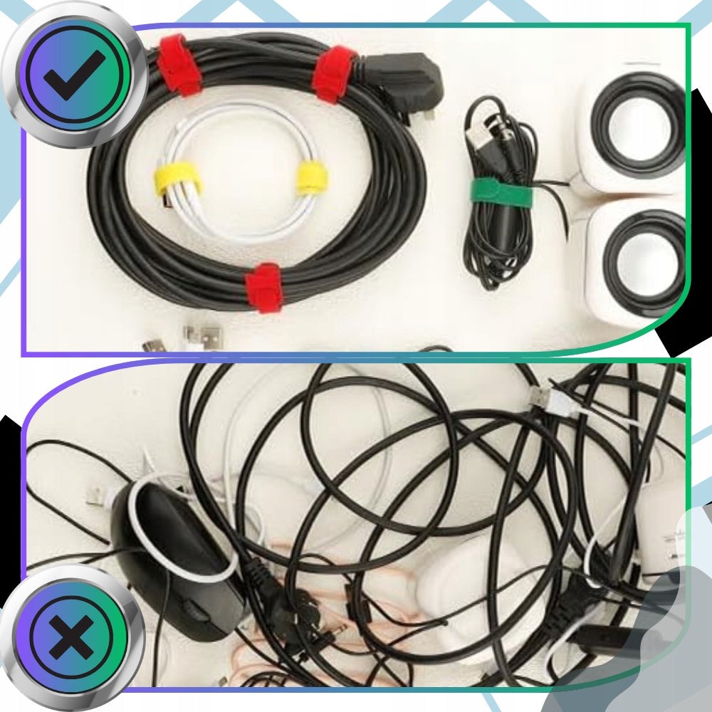 Band Cable Masker 100pcs Masking Cover Colorful Velcro Tape Model Opaski kolorowe do spinania kabli organizer