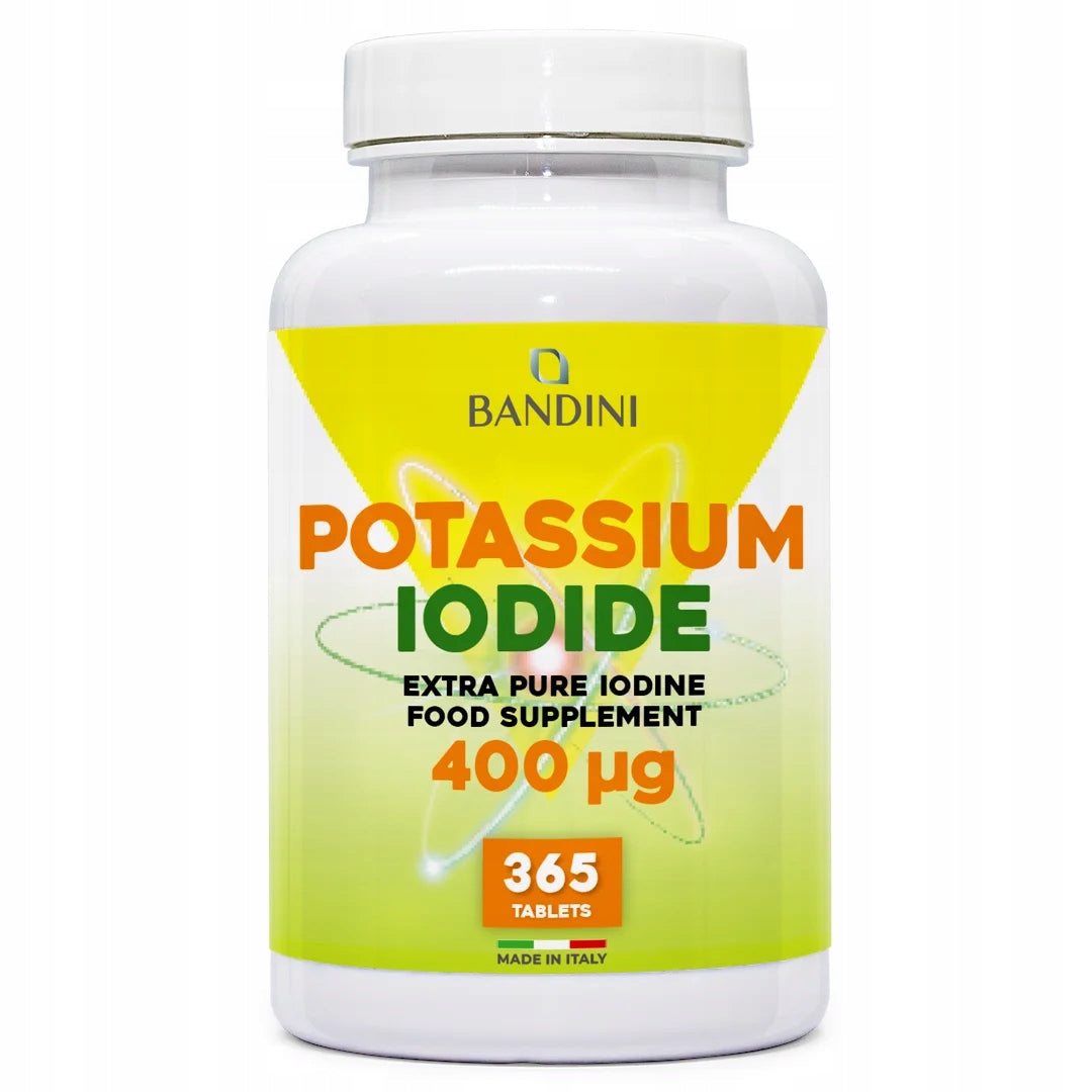 Bandini Iodine 400mcg 365 Vegan Tablets Potassium Iodide 400µg pro Tablet