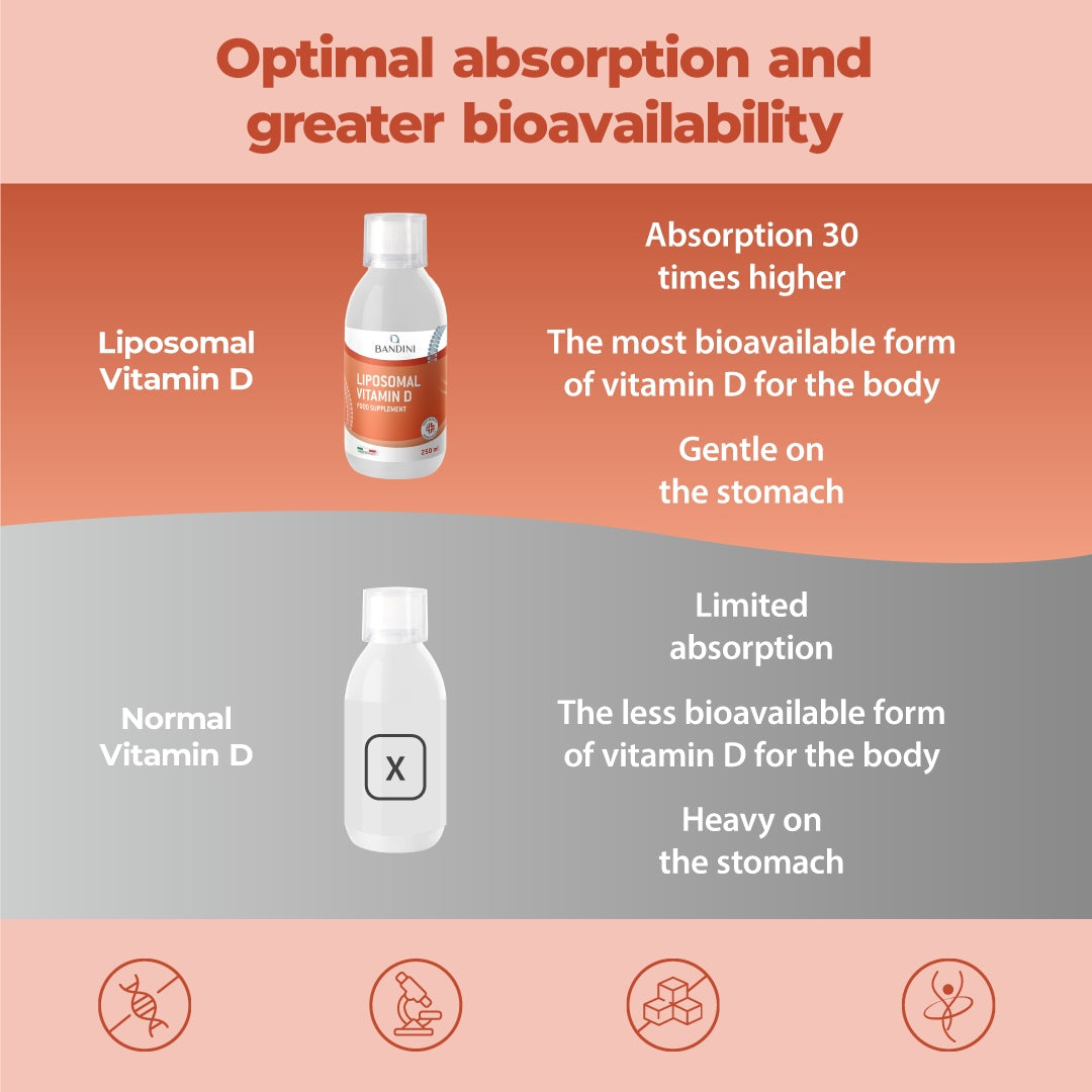 Bandini Liposomal Vitamin D Liquid D3 2000 IU 250 ml High Dosage Absorption Brand no brand