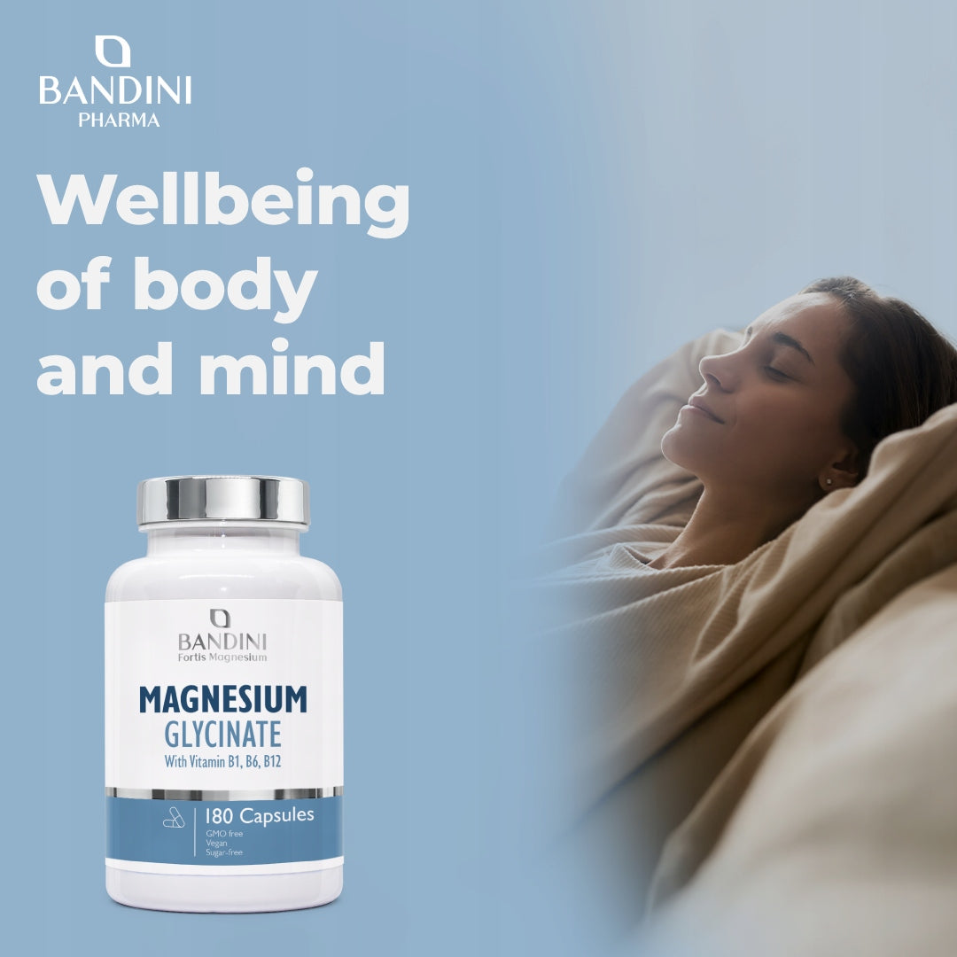 Bandini Magnesium Bisglycinate-350 mg Magnesium Chelate 180 Vegan Capsules Name other