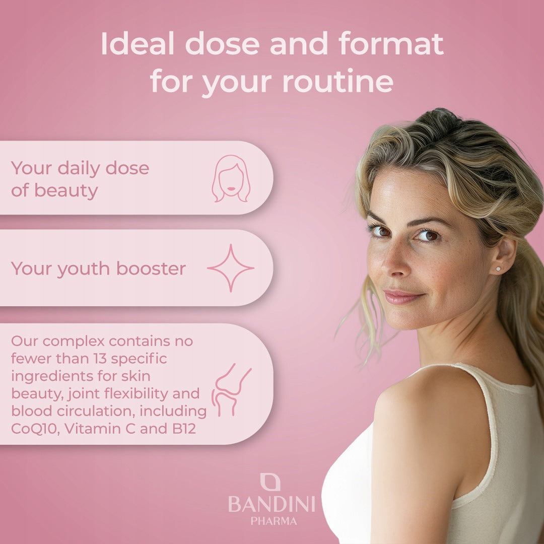 Bandini Marine Collagen 1000mg + Hyaluronic Acid 200mg - 180 Capsules Brand bandini
