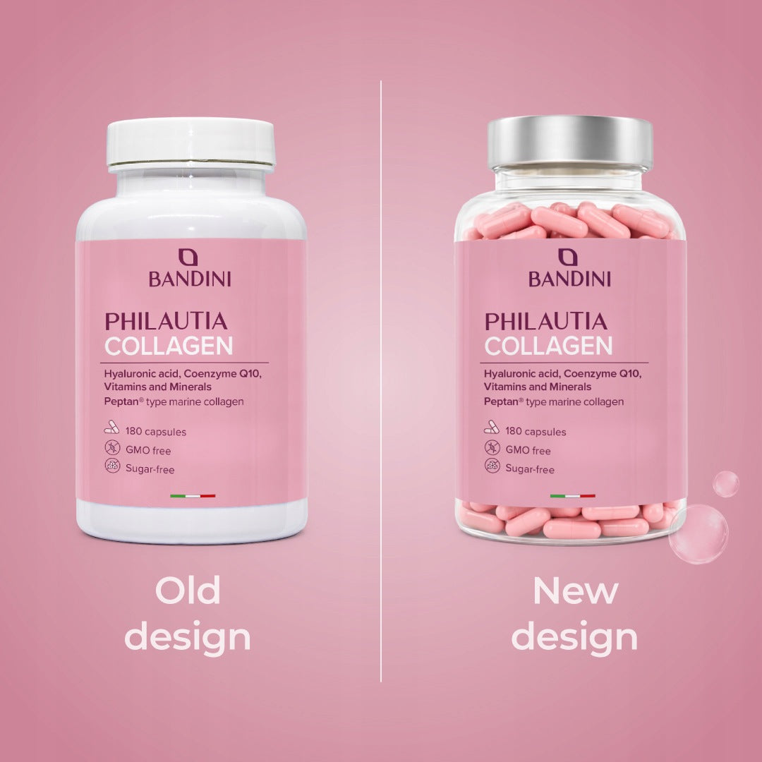Bandini Marine Collagen 1000mg + Hyaluronic Acid 200mg - 180 Capsules Expiration date at least 1 year from the date of purchase