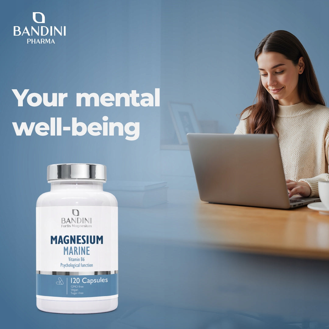 Bandini Marine Magnesium and Vitamin B6 - 120 Plant-Based Capsules Name other