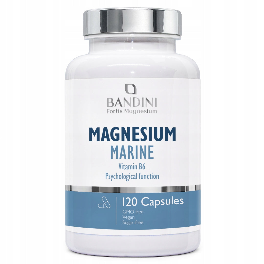 Bandini Marine Magnesium and Vitamin B6 - 120 Plant-Based Capsules