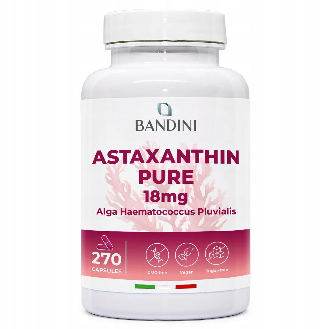 Bandini Natural Astaxanthin 270 Capsules 18 mg | Haematococcus Pluvialis