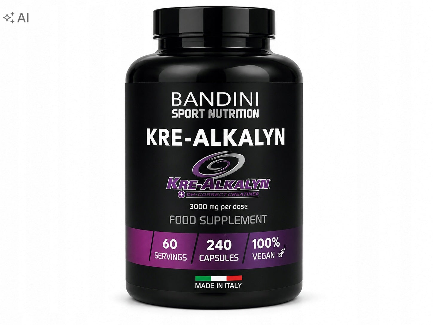Bandini Sport Nutrition Kre-Alkalyn creatine 3000 mg 240 capsules