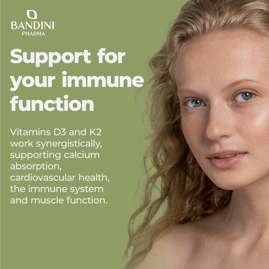 Bandini Vitamin D3 K2 | 365 Tablets 5000 IU Vitamin D3 + 100 mcg Vitamin K2 Brand no brand