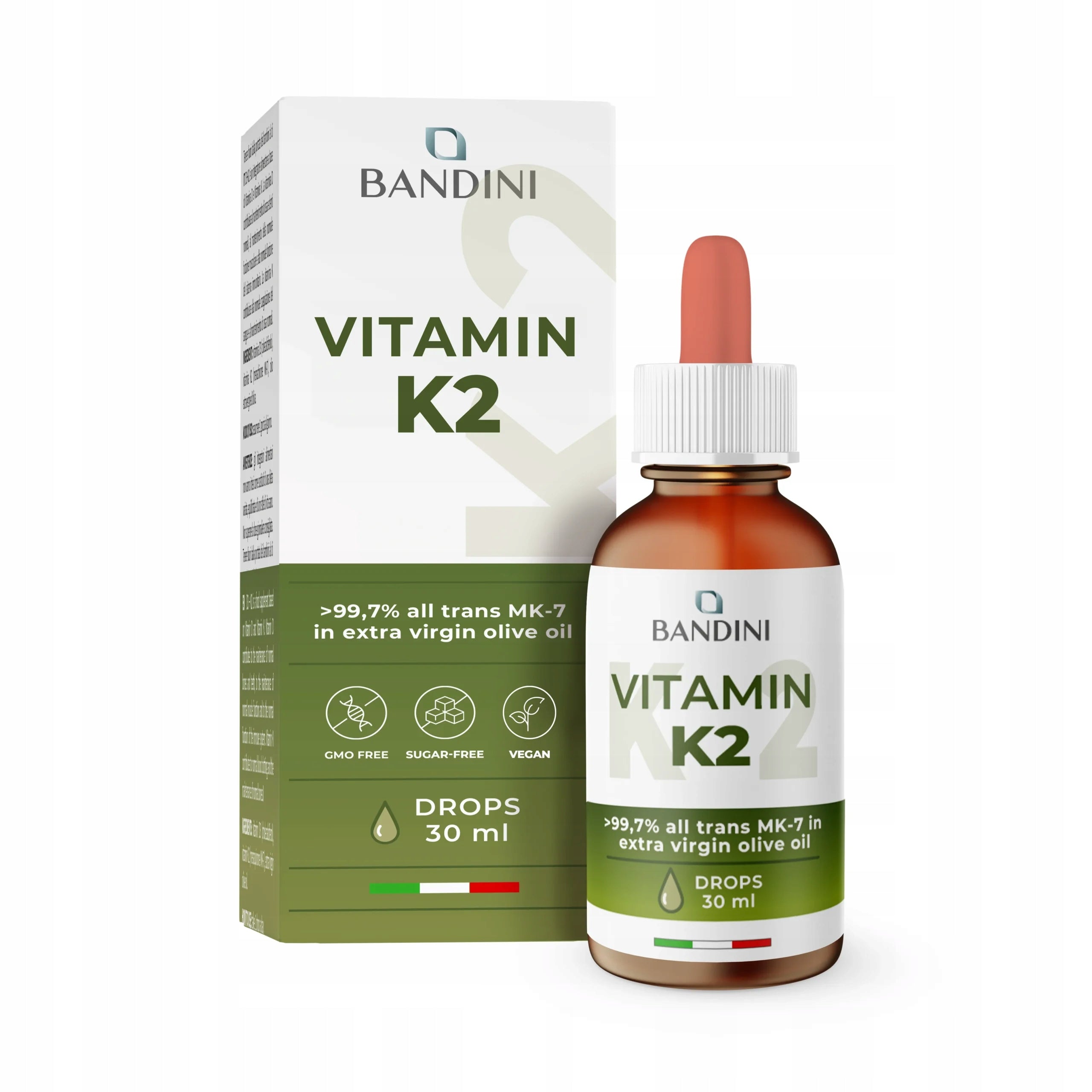 Bandini Vitamin K2 MK-7 | Drops 30 ml | Bone Support and Normal Coagulation