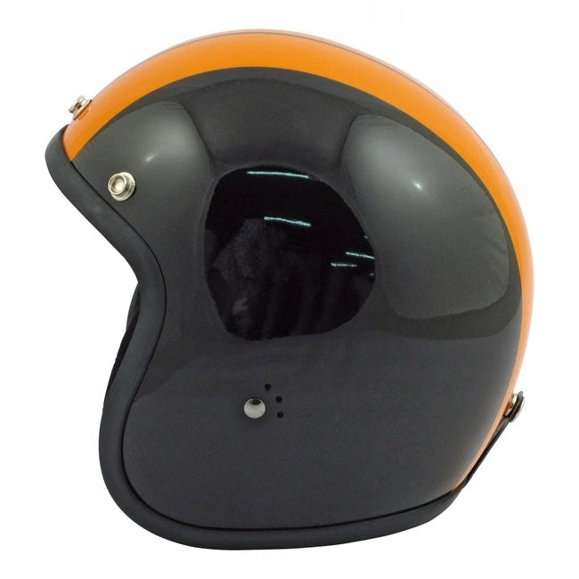 Bandit Jet Race Black Orange DOT Oldschool Helmet 850 g Size M