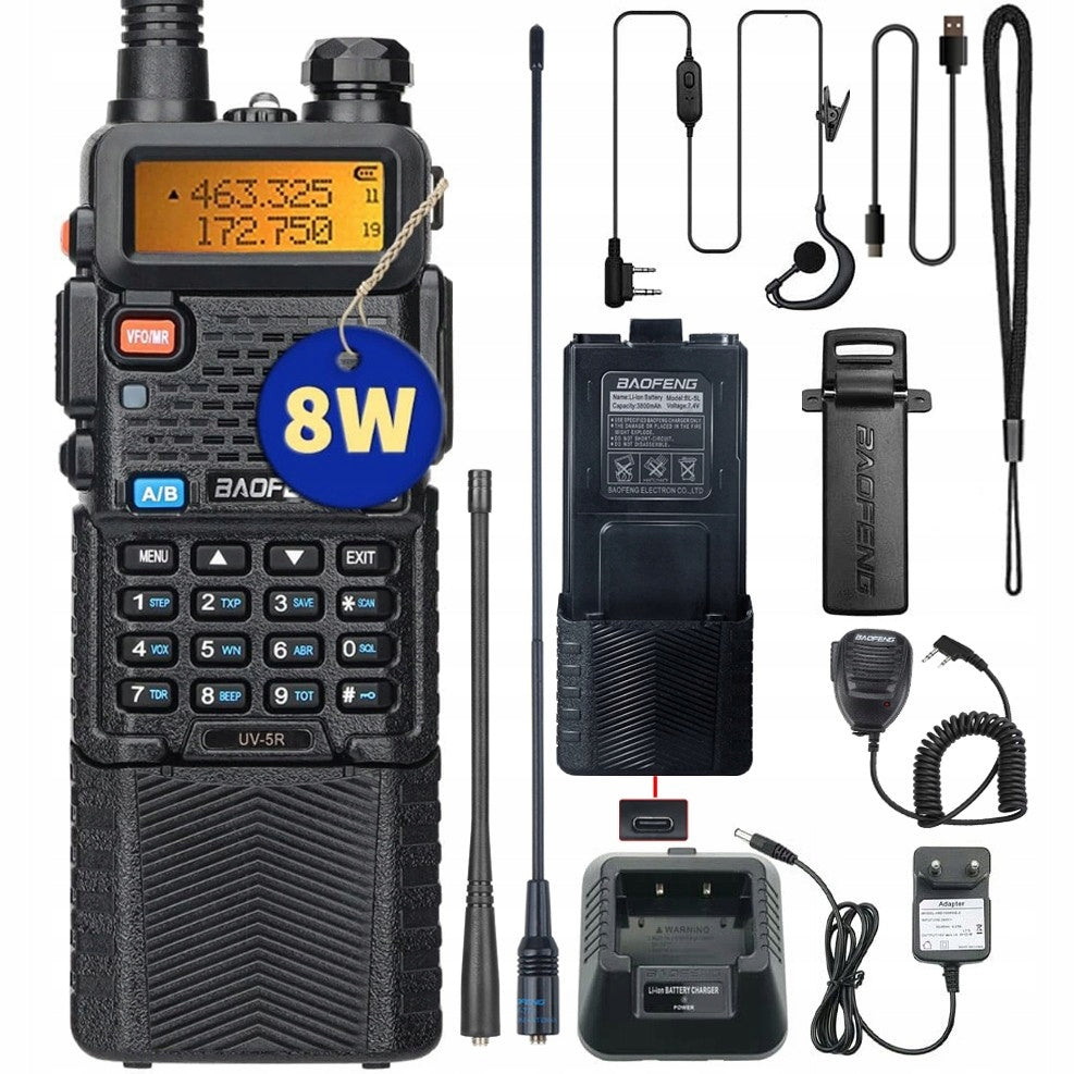 Baofeng UV-5R 8W 3800mAh WALKIE RADIO WALKIE TALKIE SCANNER