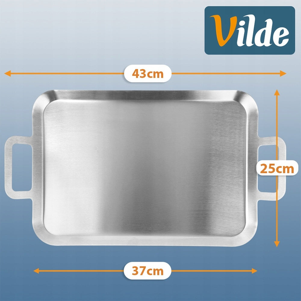 Barbecue sheet steel 43x25 cm Material stainless steel