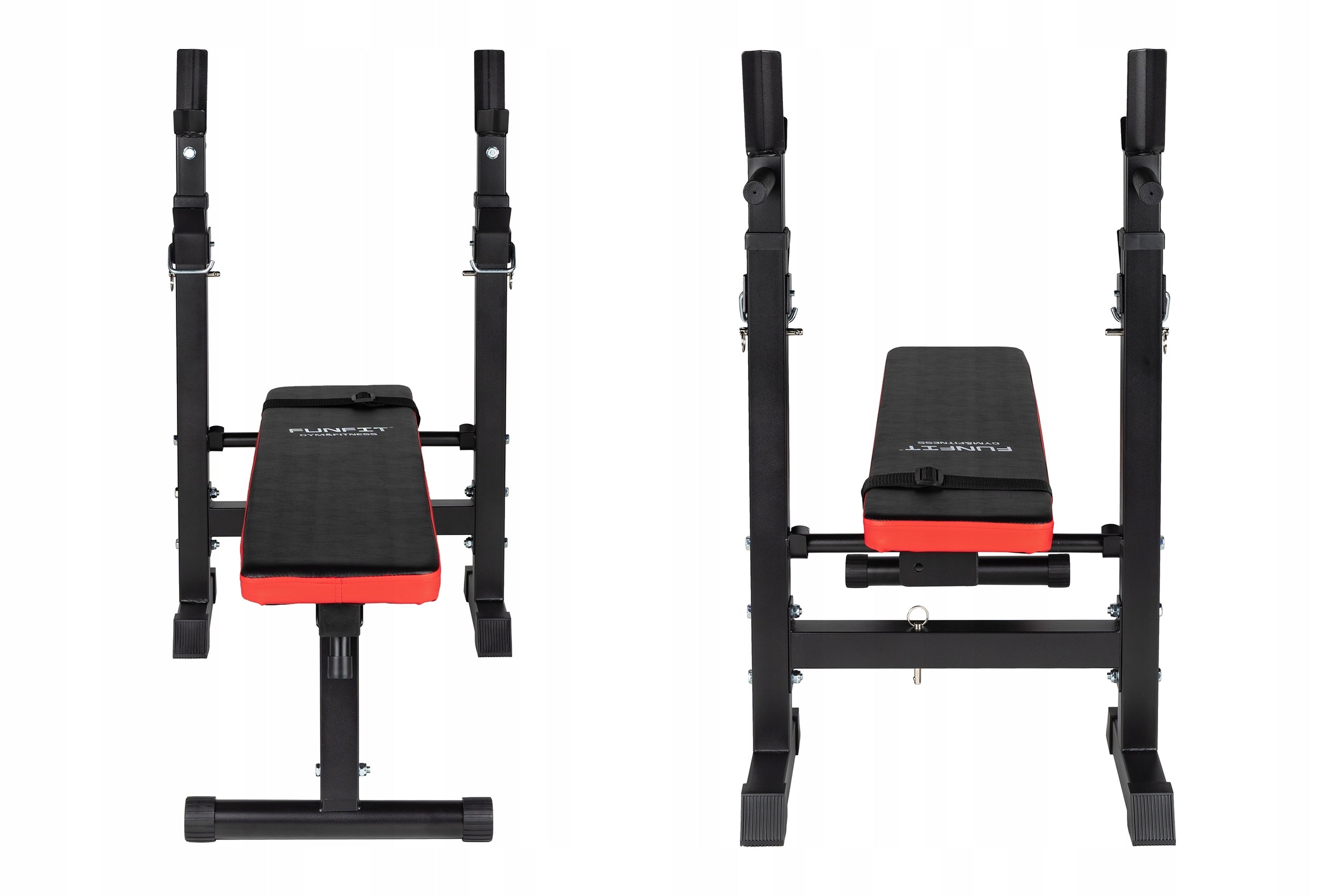 Barbell Bench Adjustable Folding Training Bench FUNFIT For for biceps muscle for crunches for back for chest muscles for triceps muscle for barbell multifunctional