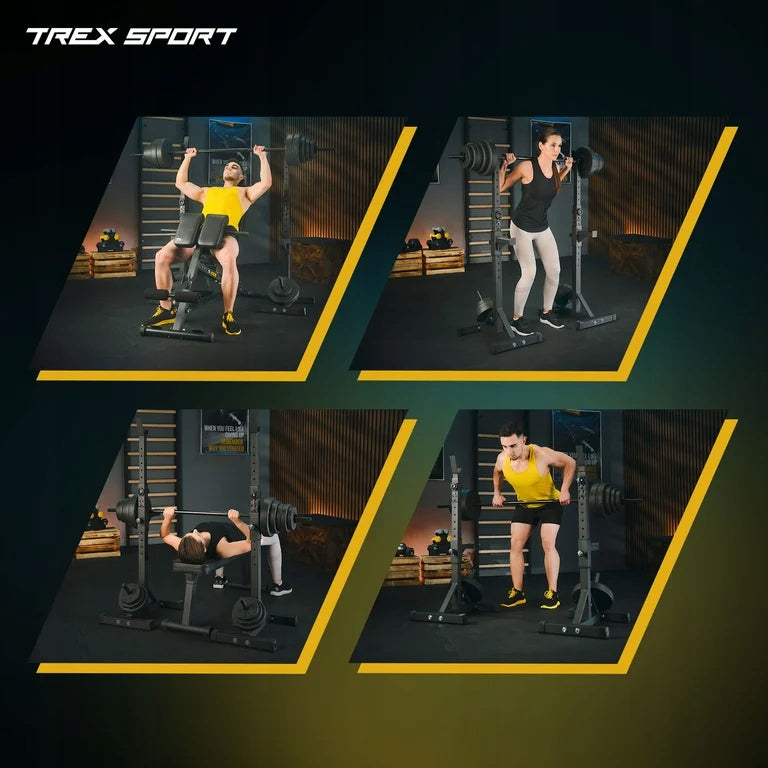 Barbell Racks Adjustable Belay Exercise Stand 2pcs Trex Sport Kind barbell rack