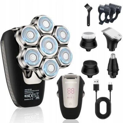 BarberBoss 7D 5in1 Shaver for Men USB-C LED Magnetic