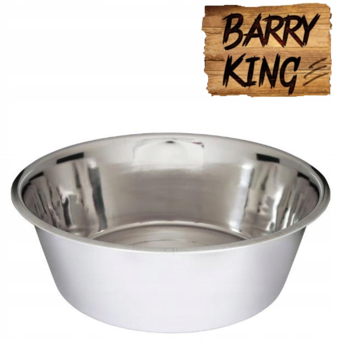 Barry King Standard Silver Stainless Steel Bowl for Dog 6,75 L Brand Barry King