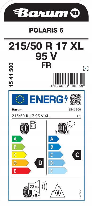 Barum Polaris 6 215/50R17 XL 95 V FR Number of tires offered 1 pc.