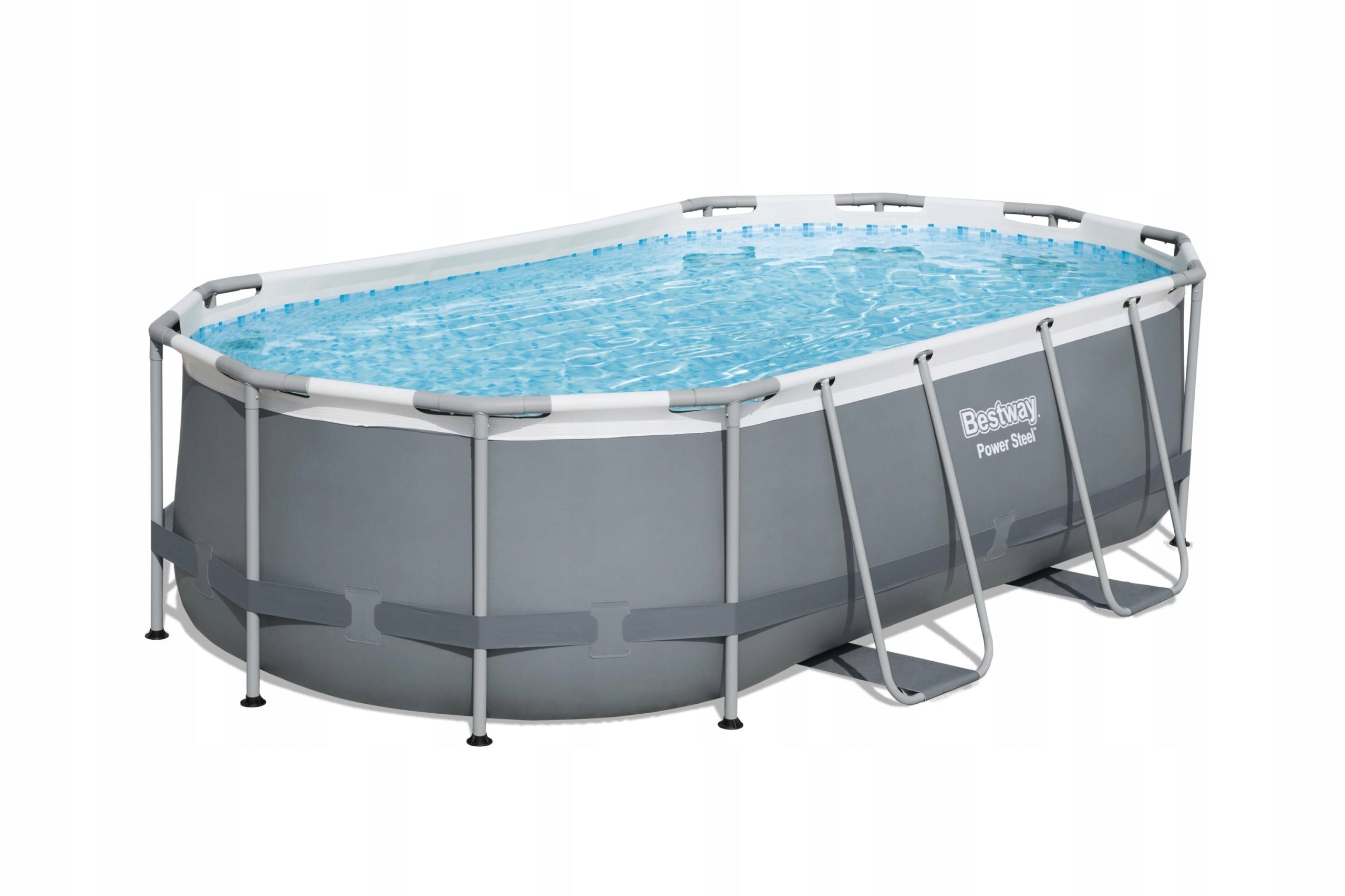 Rahmenpool Bestway Power Steel Oval 427x250x100 cm, mit Filter