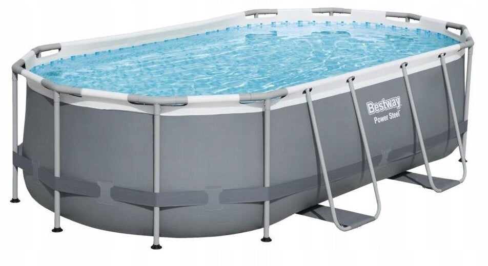 Karkasinis baseinas Bestway Power Steel Oval 427x250x100 cm, su filtru