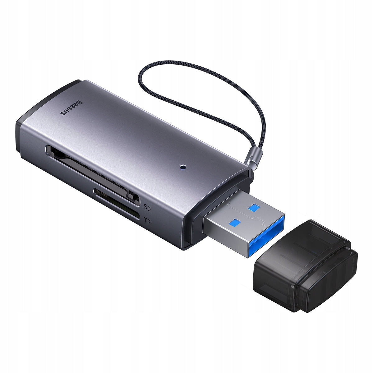 Baseus Lite Series adapter SD/TF card reader USB grey (WKQX060013)