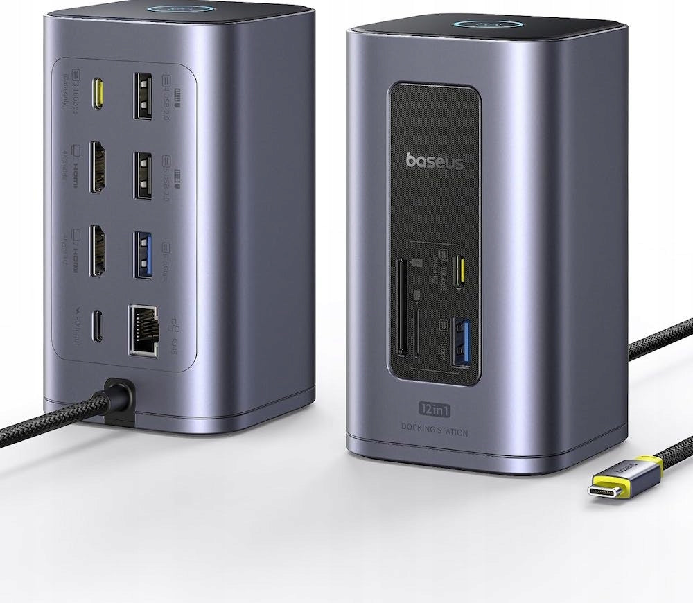Baseus NU1 Air Spacemate Docking Station Hub USB-C 11w1 2xHDMI RJ45 PD 100W
