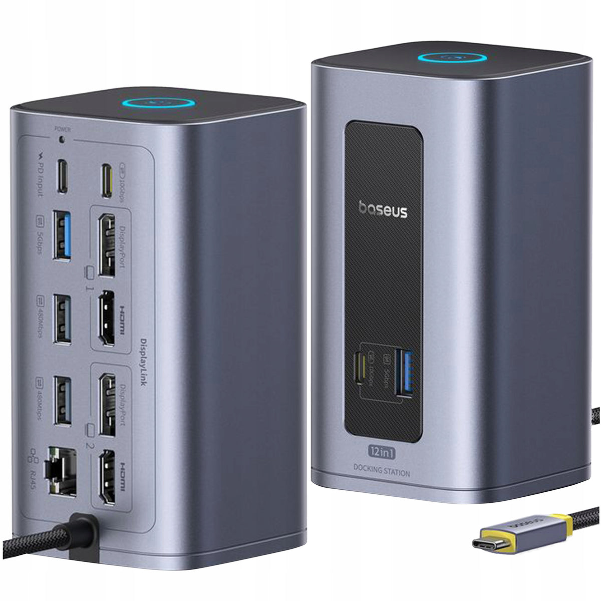 Baseus Nomos NU1 Air Spacemate - docking station 12in1, PD 100W (grey)