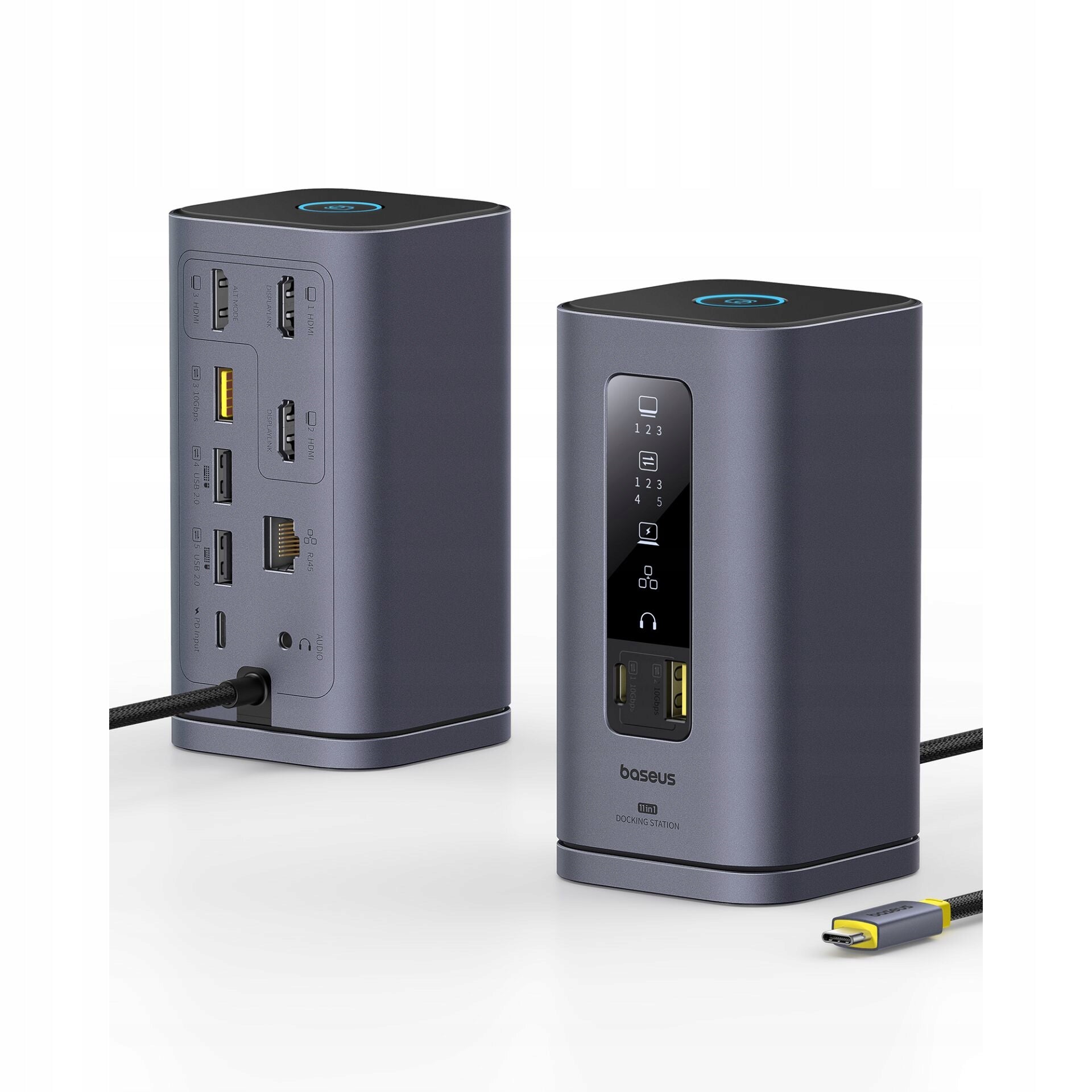 Baseus Spacemate Series 11-in-1 (MAC) Docking Station, Grau Manufacturer Baseus