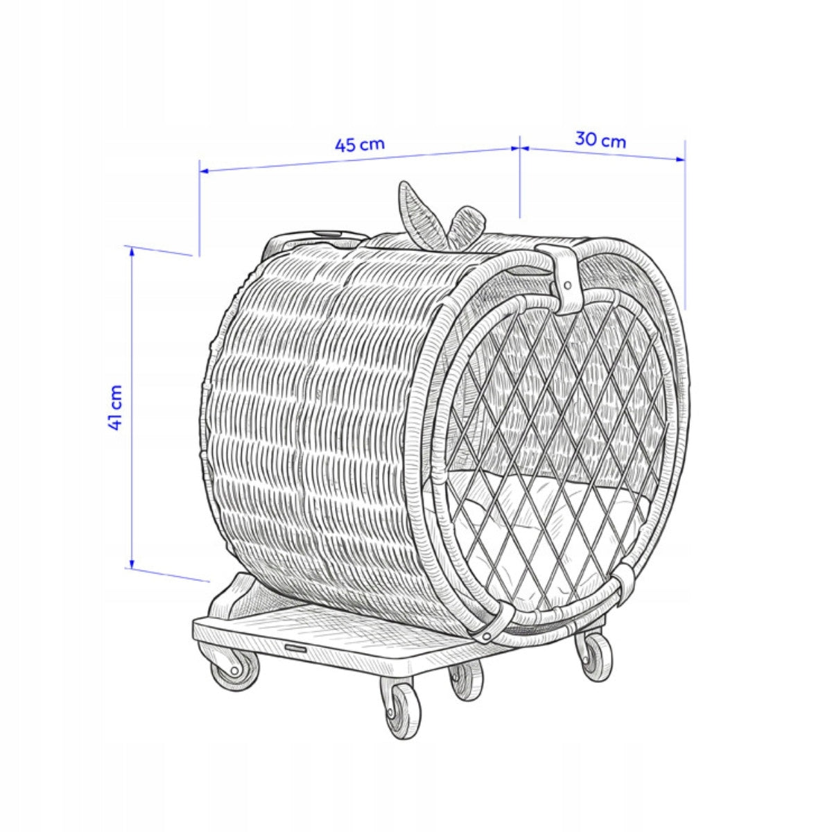 Basket transporter brown Material synthetic material