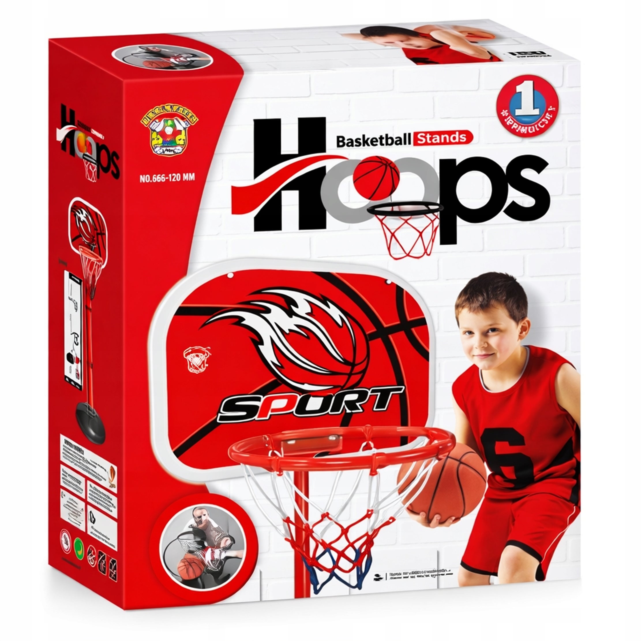 Basketball Basket Adjustable Basketball Basket for Kids 3in1 120cm Kid's age 3+ years
