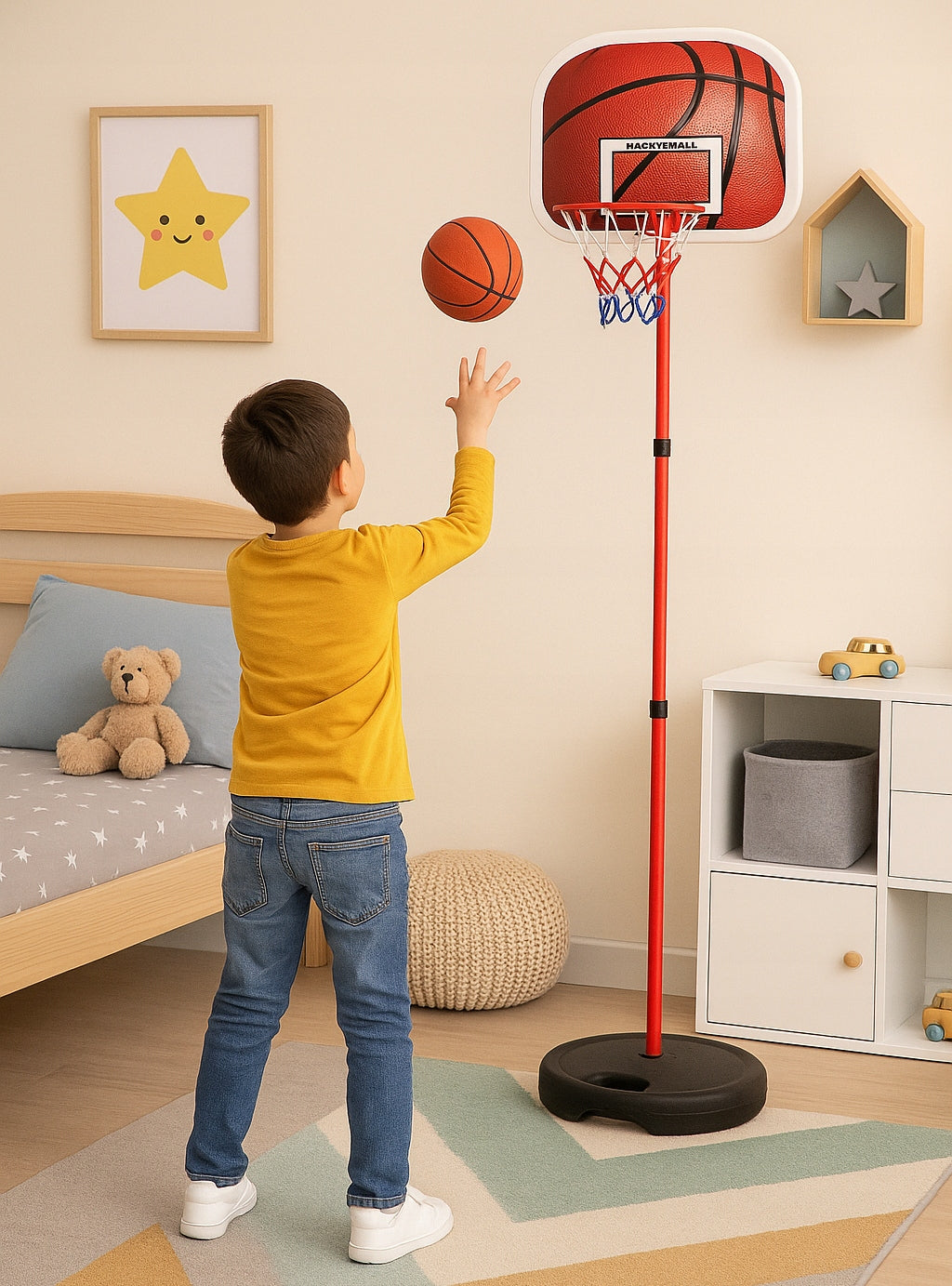 Basketball Basket Basketball Board Adjustable Set with Ball up to 160cm Brand ChRLD