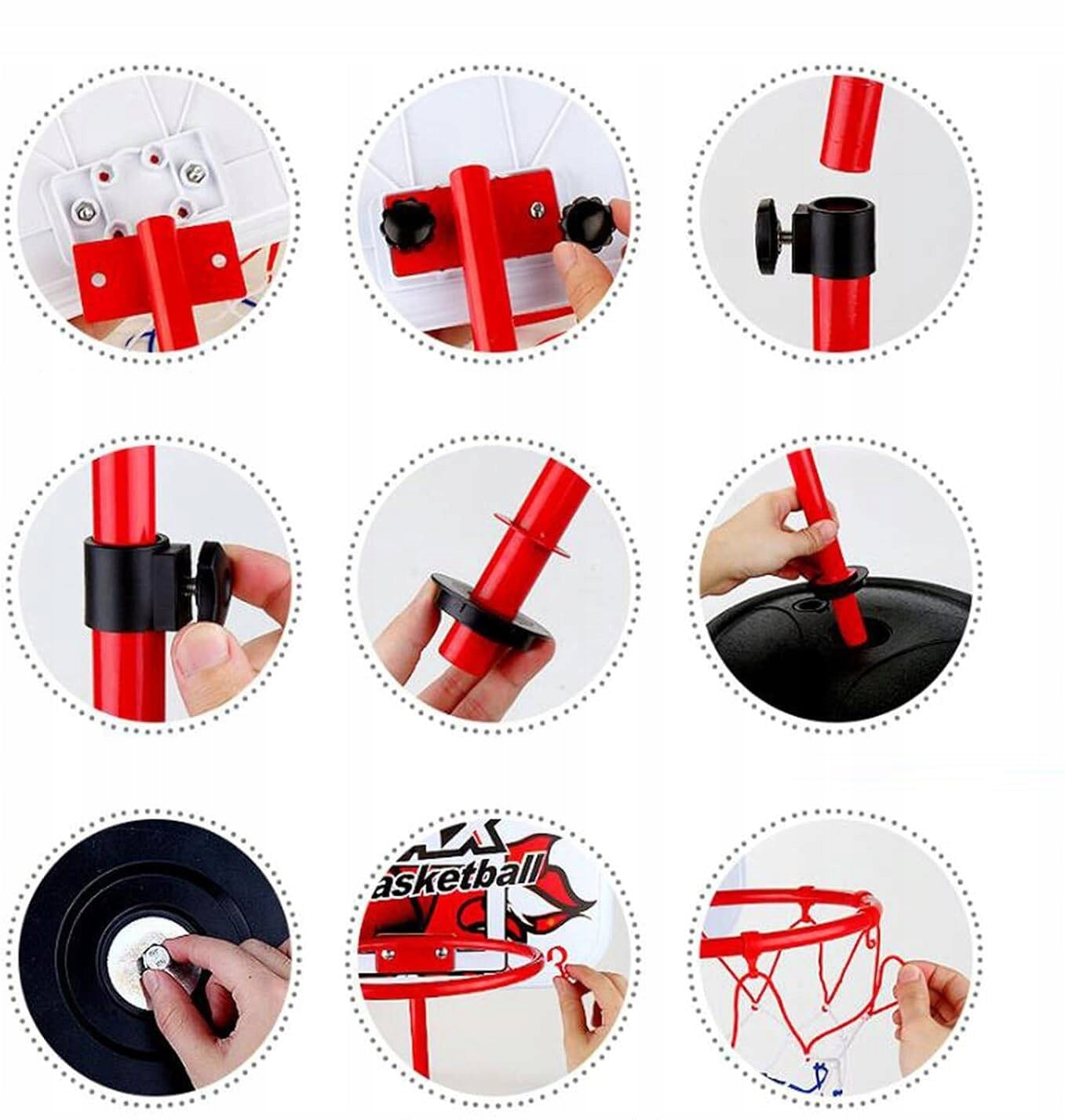 Basketball Basket Basketball Board Adjustable Set with Ball up to 165cm Brand AiM
