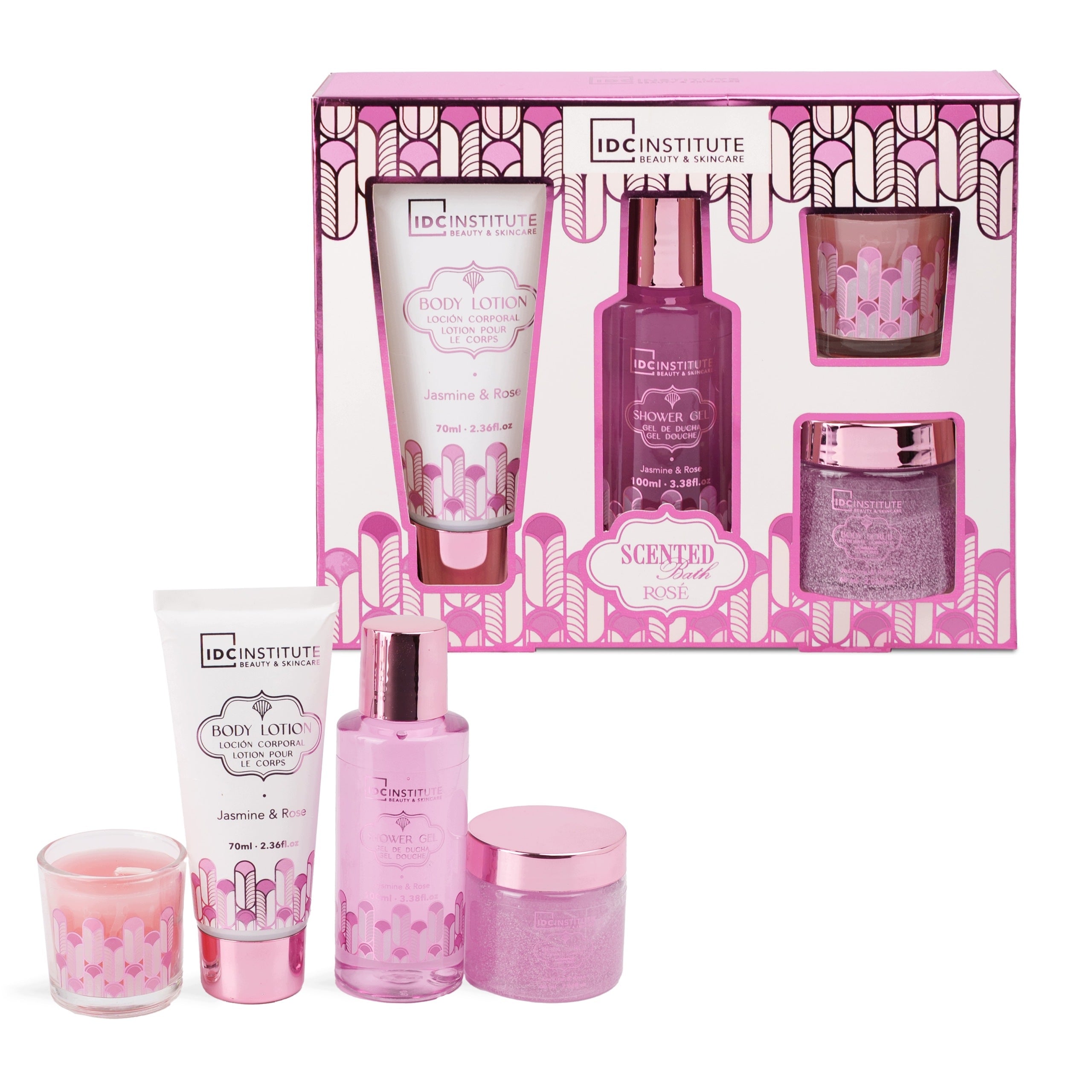 Bath Cosmetics Gift Set for Women SPA Rose Candle IDC Packaging status original