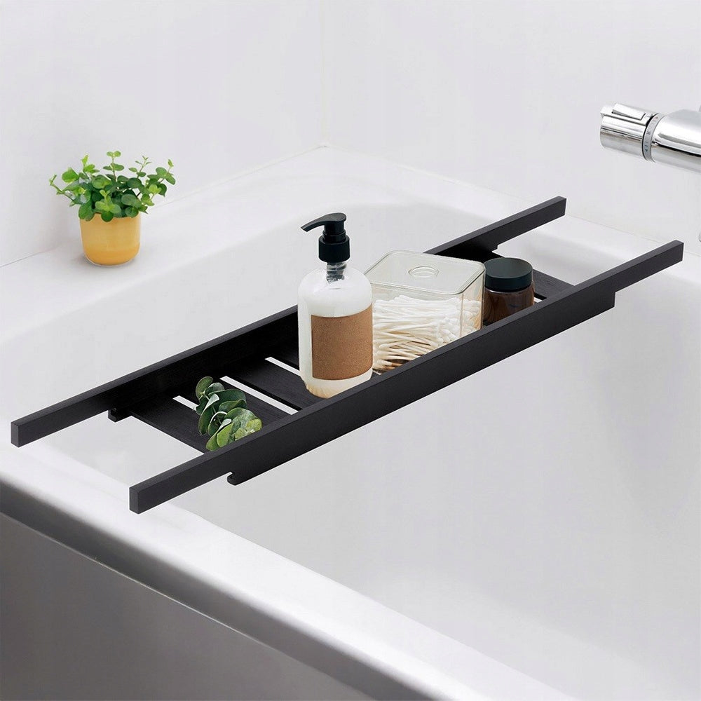 Bathroom Bathtub Shelf Bamboo Black for Cosmetics Accessories Drinks EAN (GTIN) 5904316489816