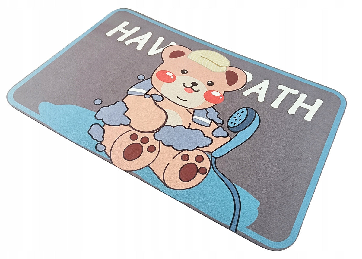 Bathroom Mat Absorbent Non-Slip Polyester 60x40 cm Large Packaging status original